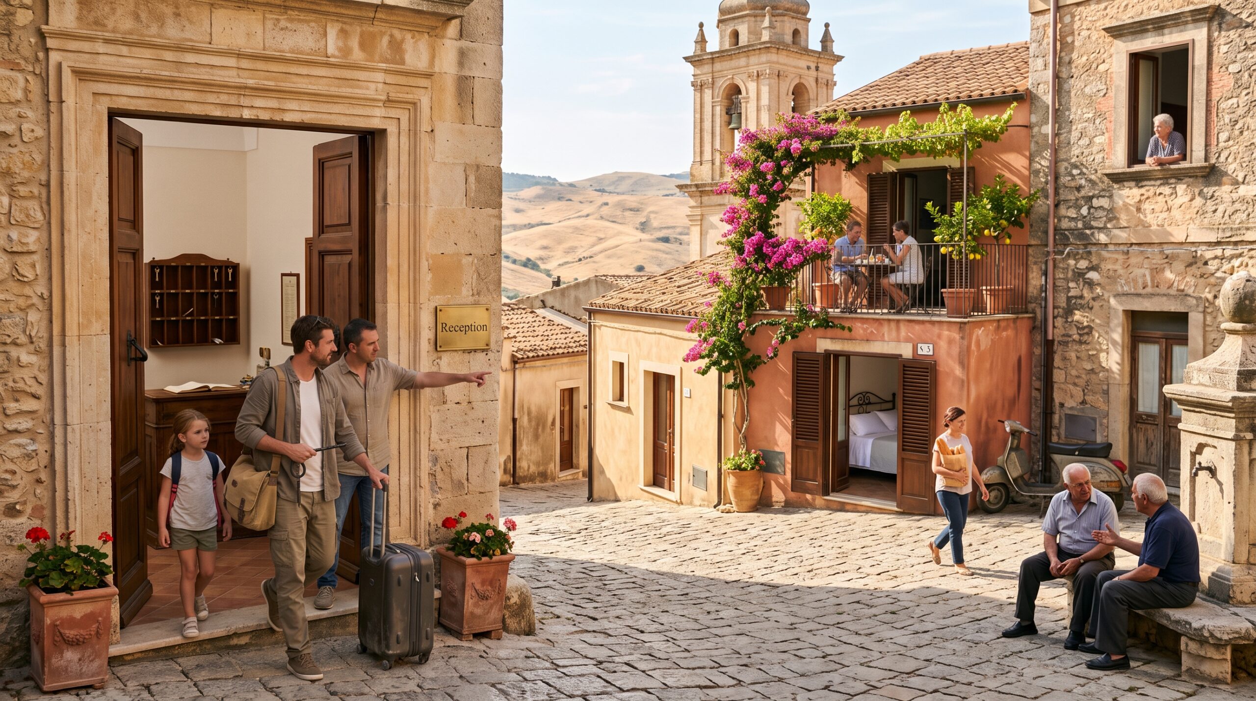 carte postalequand tout un village se reconvertit en hôtel à ciel ouvert
